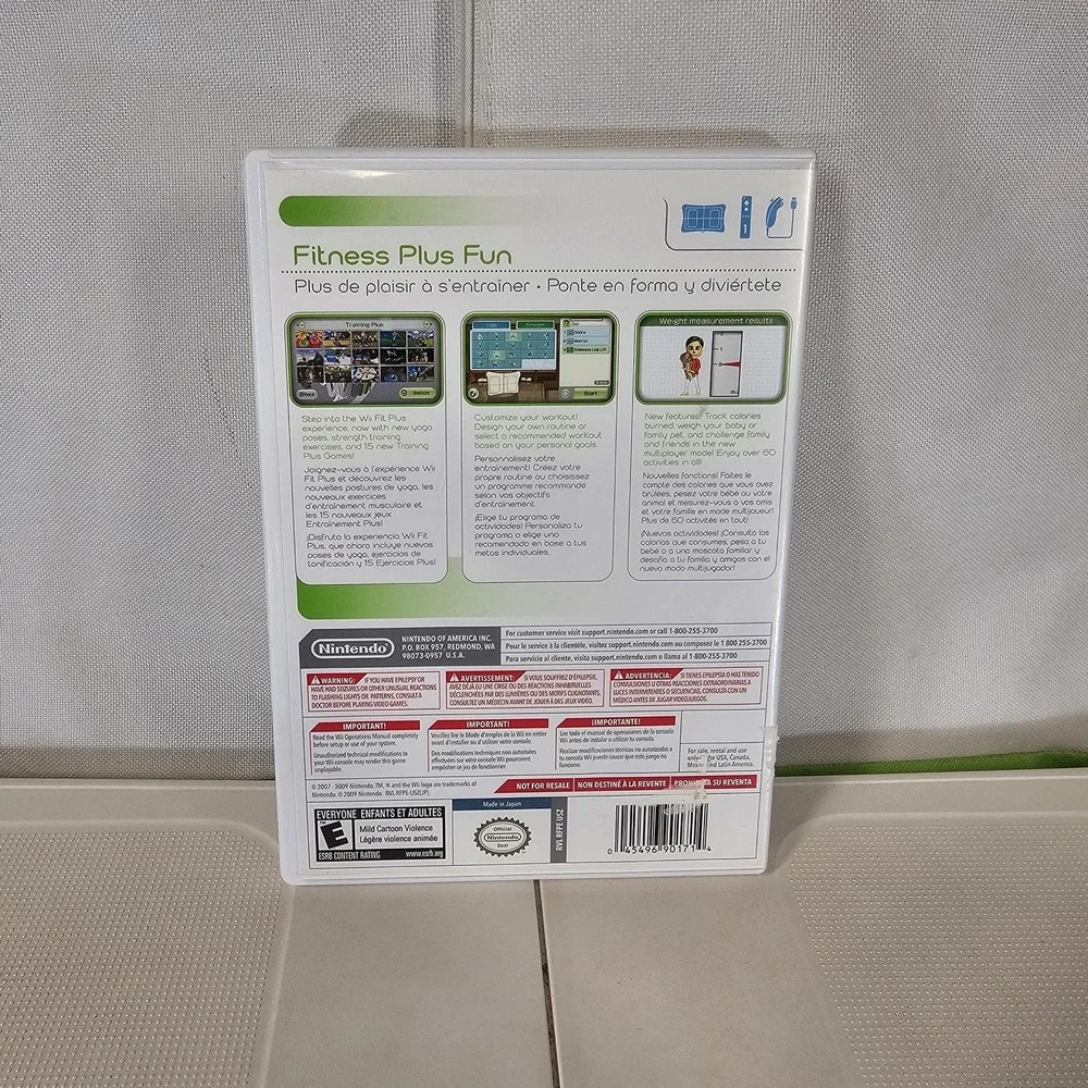 Nintendo Wii Balance Board White Wii Fit Plus Game & Carry Bag‎ Wireless Console
